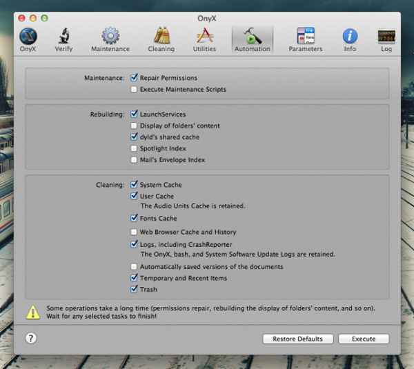 OnyX: Настройка OS X (Mac)